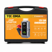 4 in 1 Jump Starter with Air Compressor Portable car jump starter, tyre inflator, power bank and LED emergency light for 12V vehicles.